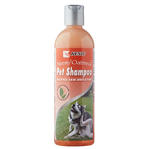 Kenic Dog Shampoo - Moisturizing Anti-Itch Relief with Neem & Oatmeal, pH Balanced - 16oz