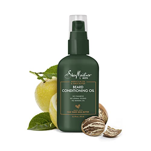 SheaMoisture Beard Conditioning Oil - Moisturizes & Softens with Maracuja Oil & Shea Butter - 3.2oz