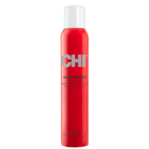 CHI Shine Infusion Hair Spray - Adds Weightless Shine, Reduces Frizz & Split Ends - 5.3 Oz