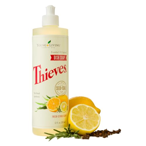 Young Living Thieves Dish Soap - Tough on Grease, Gentle on Hands - Citrus Scent, 12 fl. oz