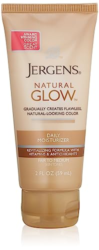 Jergens Natural Glow Moisturizer - Gradual Color, Revitalizing Vitamins & Antioxidants - 2oz 2pk