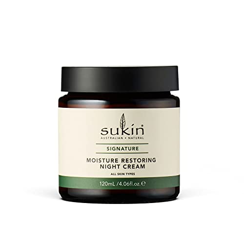 Sukin Organics Moisture Restoring Night Cream - Nourishing Natural Oils & Vitamins - 4.06 Fl. Oz.