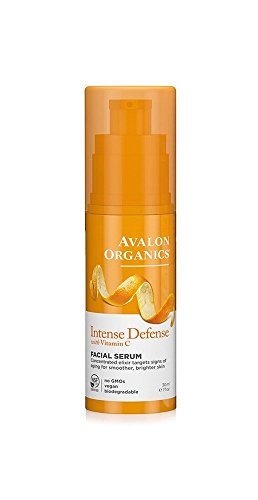 Avalon Organics Face Serum - Brightens Skin, Targets Aging Signs, Vegan - 1 oz