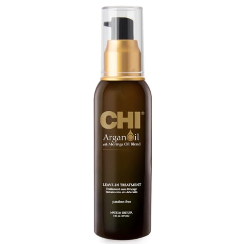 CHI Argan Oil Leave-In Conditioner - Nourishes Dull Hair, Paraben & Sulfate-Free - 3 Oz