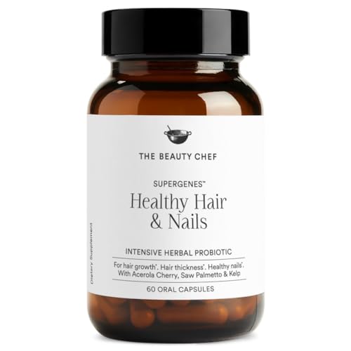 The Beauty Chef SUPERGENES Hair Supplement - Strengthen Hair & Nails, Vegan Probiotics - 60 Capsules