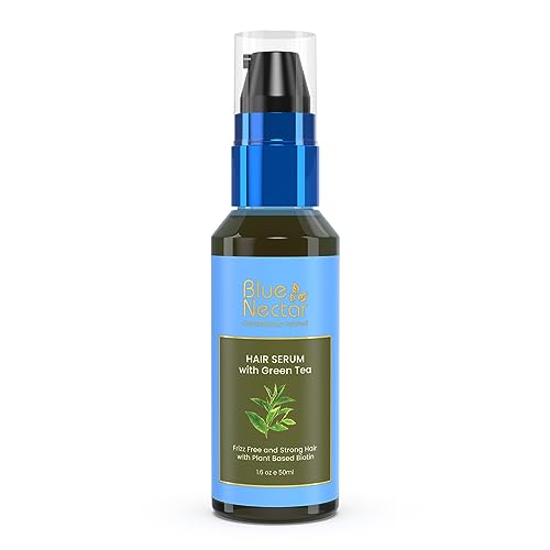 Blue Nectar Hair Serum - Strengthens & Smooths, Plant-Derived Biotin, 12 Herbs - 1.6 Fl oz