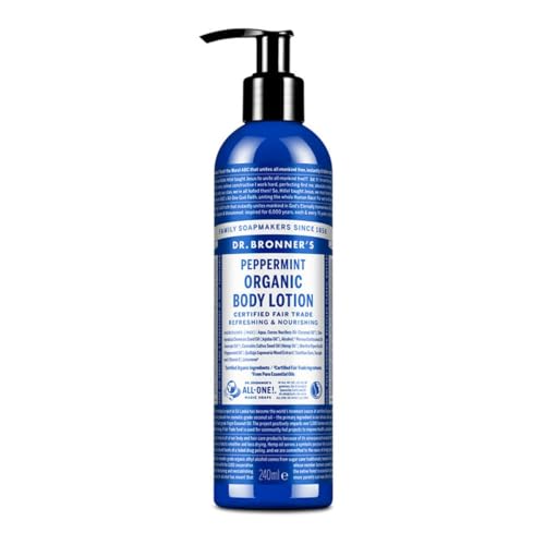 Dr. Bronner's Organic Peppermint Body Lotion - Refreshing Hydration, Vegan & Fair Trade - 236ml