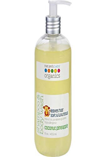 Nature's Baby Organics Shampoo & Body Wash - Soft Hair, Hypoallergenic, Coconut Pineapple - 16oz