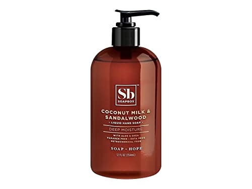 Moisturizing Hand Soap - Deep Hydration, Coconut Milk & Sandalwood Scent - 12 fl. oz. Pump