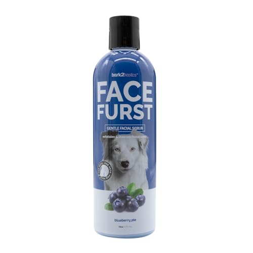 Bark 2 Basics Dog Shampoo - Exfoliates, Removes Tear Stains, Blueberry Scent - 16 oz