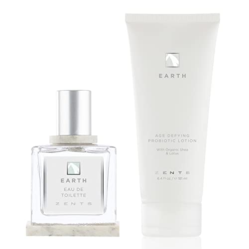 Zents Gift Set for Women - Long-Lasting Earth Fragrance & Hydrating Lotion, 2-Piece