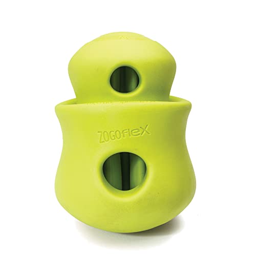 West Paw Zogoflex Toppl Dog Toy - Durable, Treat-Dispensing, Recyclable - Small 3", Large 4"