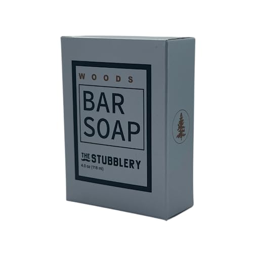 theStubblery Mens Bar Soap - Organic Oils, Nourishing for Beard & Body, Cedar & Smoke - 4oz