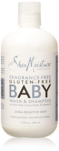 Shea Moisture Baby Shampoo - Hypoallergenic, Fragrance-Free, Aloe & Cocoa Butter - 13oz