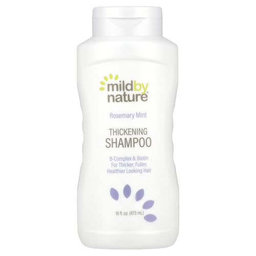 Mild By Nature Biotin Shampoo - Thickens Hair with B-Complex, Rosemary Mint, 16 fl oz