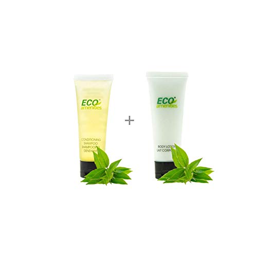 ECO Amenities Hotel Toiletries - 2-in-1 Shampoo & Conditioner, Body Lotion, 30ml Tubes
