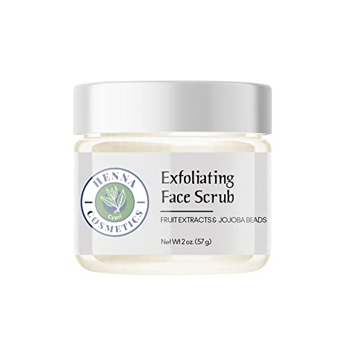 Henna Cosmetics Exfoliating Face Scrub - Nourishes & Revitalizes Dull Skin with Jojoba - 4oz