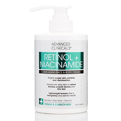 Advanced Clinicals Retinol Body Lotion - Firming, Anti-Aging, Hydrating - 15oz