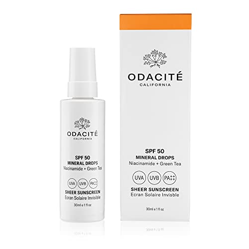 Odacite SPF 50 Mineral Sunscreen - Anti-Aging Protection, Niacinamide & Green Tea - 30ml