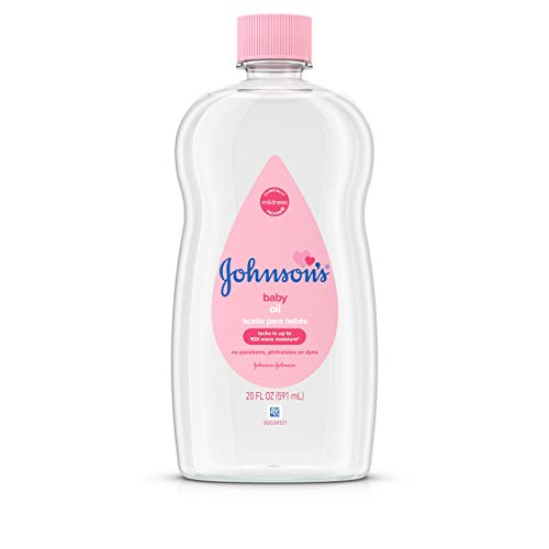 Johnson & Johnson Baby Oil - Moisturizes Delicate Skin, Pure Mineral Oil - 20 Fl Oz