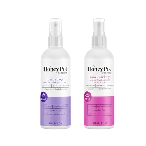 The Honey Pot Company Feminine Deodorant Spray - Plant-Derived, Lavender & Jasmine - 2pk, 4 fl oz