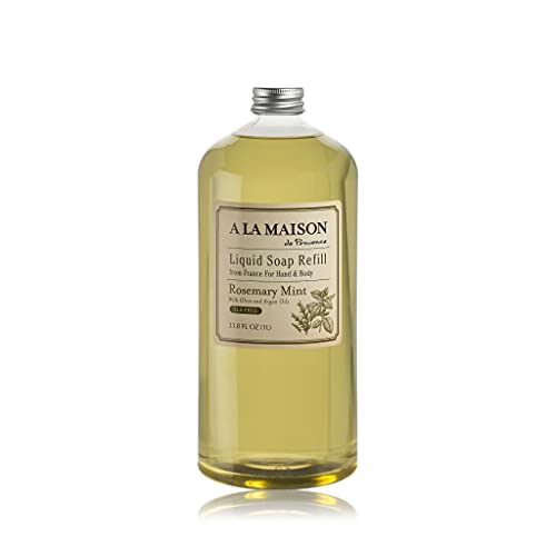 A LA MAISON Hand Soap Refill - Natural Rosemary Mint, Vegan & Cruelty-Free - 33.8 oz