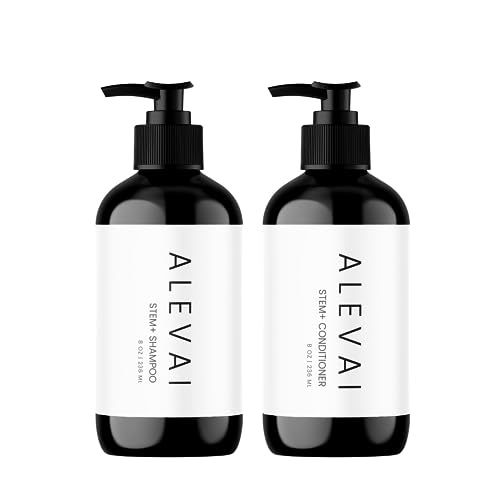 Alevai Stem+ Shampoo & Conditioner Set - Repairs & Strengthens, Vegan, 8oz for Scalp Care