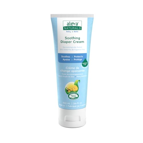 Aleva Naturals Diaper Cream - Soothes Sensitive Skin, Organic Ingredients - 3.4 Fl Oz