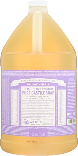 Dr. Bronner's Lavender Castile Liquid Soap - Organic & Fair Trade, Biodegradable - 128oz