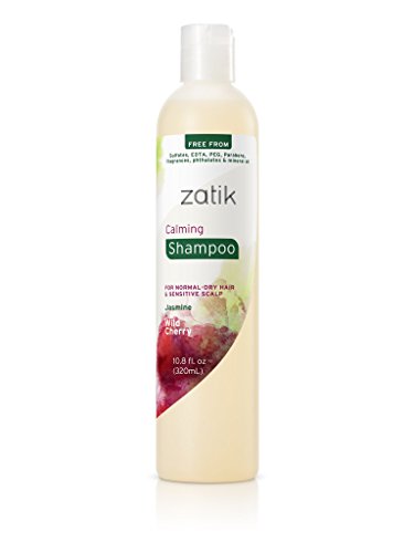 Zatik Naturals Calming Shampoo - Soothes Sensitive Scalp, pH Balanced, Vegan - 10.8 oz