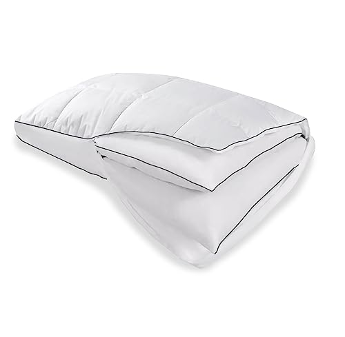 Delara Adjustable Wool Pillow - Custom Comfort, Organic Cotton Cover, 3-in-1 Design - Queen Size