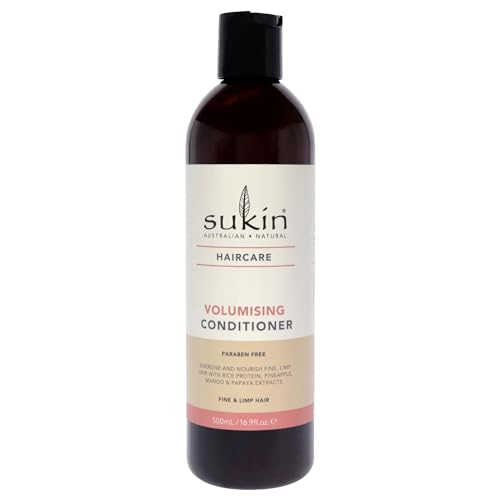 Sukin Volumising Conditioner - Boosts Fine Hair, No Parabens or Sulfates - 16.9 fl oz (500 ml)