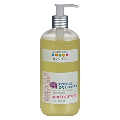 Nature's Baby Organics Shampoo & Body Wash - Moisturizing Lavender Chamomile, Hypoallergenic - 16oz