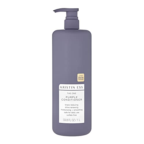 Kristin Ess Hair The One Purple Conditioner - Tones Blonde, Hydrates, Keratin Safe - 33.8 fl oz