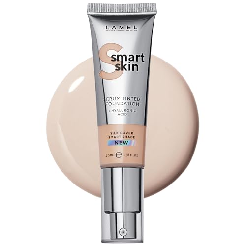 LAMEL Smartskin Serum Tinted Foundation - Hydrating & Nourishing - Hypoallergenic, 1.18 fl. oz