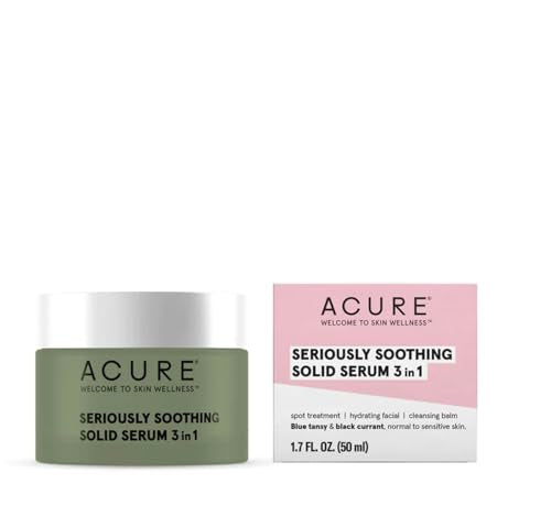 Acure Cleansing Balm - Hydrating Makeup Remover & Skin Relief with Blue Tansy - 1.7 Fl Oz