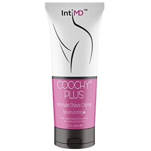 IntiMD COOCHY PLUS Shaving Cream - Rash-Free Moisturizing Formula, Safe for All Skin Types - 8oz