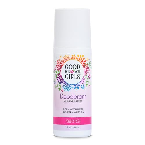 Good for You Girls Natural Deodorant - Effective Odor Control, Vegan, Clear Roll-On - 3oz