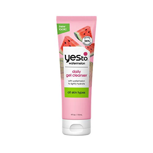 Yes To Watermelon Face Wash - Hydrating Cleanser with Antioxidants, 95% Natural - 4 Fl Oz