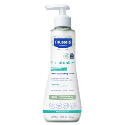 Mustela Stelatopia+ Moisturizer - Eczema Relief, Natural Sunflower Oil, EWG Verified - 10.14 fl oz