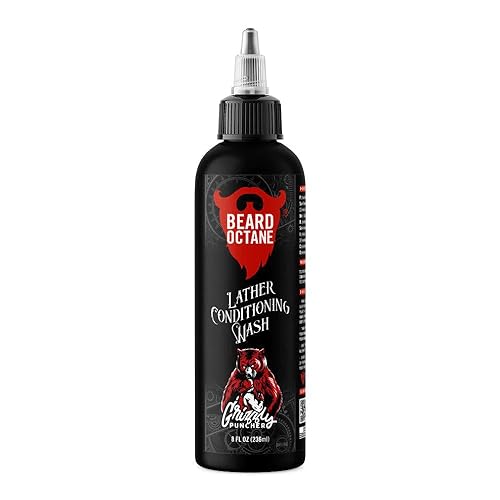 Beard Octane Grizzly Puncher Beard Wash - Cleans & Moisturizes with Shea Butter - 8oz