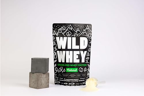 Wild Whey Protein Powder - Raw Grass-Fed, Low Carb, GMO-Free, 480g Unflavored