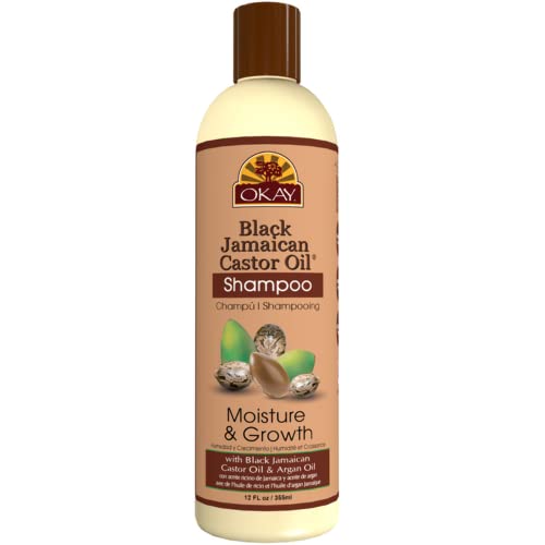 OKAY Jamaican Castor Oil Shampoo - Nourishes & Strengthens for Hair Growth - 12oz