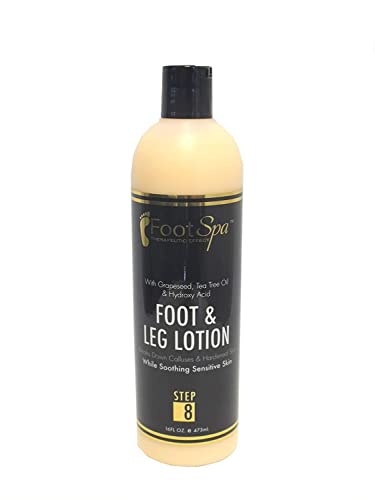 Foot SPA Massage Lotion - Deeply Moisturizes, Natural Oils & Vitamins, 16 Oz with Peppermint