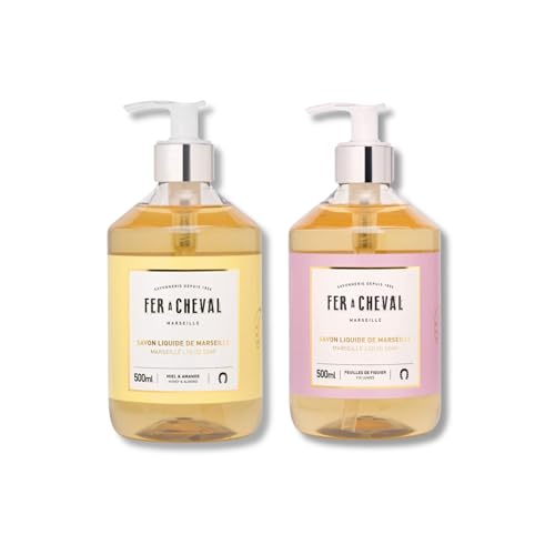Fer à Cheval Liquid Hand Soap - Nourishing Almond & Honey, 97% Natural Ingredients - 17.6oz