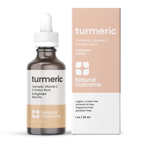 Natural Outcome Turmeric Face Serum - Reduces Sunspots, Brightens Skin, 1 oz