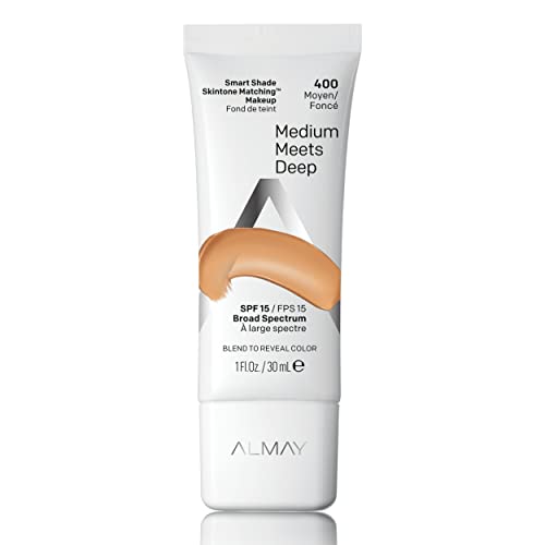 Almay Foundation - Skintone Matching, Hypoallergenic, SPF 15, Medium to Deep - 1oz