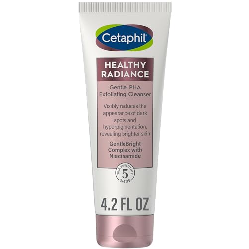 Cetaphil Facial Cleanser - Reduces Dark Spots, Gentle for Sensitive Skin, Hypoallergenic - 4.2oz