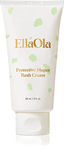 EllaOla Diaper Rash Cream - Soothes Irritation, Protects from Chafing, Fragrance Free - 3 fl. oz.