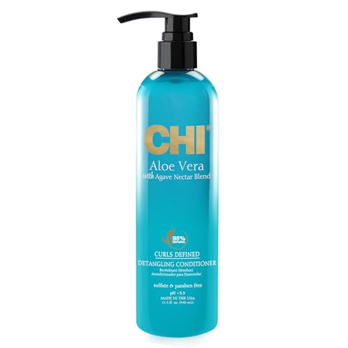 CHI Aloe Vera Detangling Conditioner - Deep Moisture & Damage Repair for Waves & Curls - 25oz